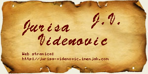 Juriša Videnović vizit kartica